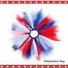 Dmaiy 4th of July Tutu Skirt Red White Blue Tutu Skirts Adult Women Tutus for Independence Day Running (Red Blue) view 3