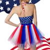 Dmaiy 4th of July Tutu Skirt Red White Blue Tutu Skirts Adult Women Tutus for Independence Day Running (Red Blue) view 4