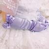 PENTA ANGEL Diamonds Satin Bows Gloves Long Dress Up Gloves for Halloween Christmas Wedding Party Costume Cosplay (Purple, Long) view 3