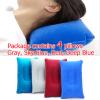 4Pack Ultralight A4 Size Inflatable Travel Pillow, Small Squared Flocked Fabric Air Pillow for Traveling, Holiday Trip, Hiking, Camping,Napping,Neck Lumbar Support(Gray,Sky Blue,Red,Deep Blue) view 2