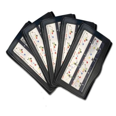 Youth Football Play Card Wristbands - Call Plays, Win Games - QB Wrist Coach - Playbook Bands for Flag or Tackle (5 pack)