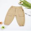 JEATHA Baby Boys Cargo Pants Pull-on Sweatpants Casual Daily Wear School Uniform Trousers for Kids Khaki 6-7 Years view 4