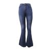 Flare Bell Bottom Jeans for Women High Waisted Stretch Wide Leg Denim Pants Classic Slimming Retro Comfy Jean (Dark Blue 1,Small)