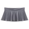 CHICTRY Women's Stretchy Flared Casual Mini Skater Skirt Solid Glossy Smooth Low Rise Miniskirts Grey X-Large view 4