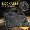 VEAGIA Range Bag,Pistol Case,Gun Range Bags For Handguns And Ammo Pouch 2 Pistols Soft Carrying Shooting Bag (Black 2.0) view 2