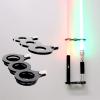 WANLIAN Lightsaber rack wall mounted vertical display stand lightsaber levitation display stand sword stand most lightsaber compatible(Black 3 hole) view 1
