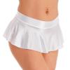 Lejafay Women Glossy Ruffled Skirt Stage Skater Mini Skirt Low Rise Pleated Skirts Rave Dance Skirts White X-Large view 3