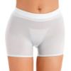 Lejafay Women Biker Shorts Swim Shorts Sheer Board Short See Through Bikini Bottom Shorts Hot Pants White One Size view 1