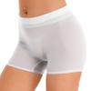 Lejafay Women Biker Shorts Swim Shorts Sheer Board Short See Through Bikini Bottom Shorts Hot Pants White One Size view 2
