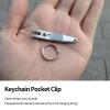 2Pcs Suspension Pocket Clip, Outdoor Belt Clip Stainless Steel Hanging Buckle Keychain Holder with Keychain view 2