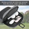 Xxerciz Golf Ball Pouch Bag Multi Pocket with Clip, Durable Nylon Golf Accessory Bag Organizer for Extra Phone, Ball, Tees, Pencils, Wallet, Ball Markers view 3