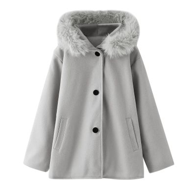 Toddler Girls Winter Windproof Coat Jacket Kids Warm Fleece Hooded Outerwear Jacket Girls Winter (Grey, 4-5 Years)