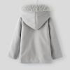 Toddler Girls Winter Windproof Coat Jacket Kids Warm Fleece Hooded Outerwear Jacket Girls Winter (Grey, 4-5 Years) view 3