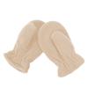 UTTPLL Toddler Mittens Unisex Sherpa Lined Fleece Gloves Winter Warm Easy-On Kids Winter Outdoor Mittens for Baby Boys Girls Beige M (Fits 6-24 Months) view 2