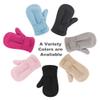 UTTPLL Toddler Mittens Unisex Sherpa Lined Fleece Gloves Winter Warm Easy-On Kids Winter Outdoor Mittens for Baby Boys Girls Beige M (Fits 6-24 Months) view 3