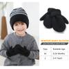 UTTPLL Toddler Mittens Unisex Sherpa Lined Fleece Gloves Winter Warm Easy-On Kids Winter Outdoor Mittens for Baby Boys Girls Beige M (Fits 6-24 Months) view 4