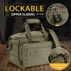 VEAGIA Pistol range bag Gun bag Pistol case Gun case Magazine Lockable double-layer explosion proof zipper Pistol Soft Carrying Bags (ArmyGreen 2.0) view 2