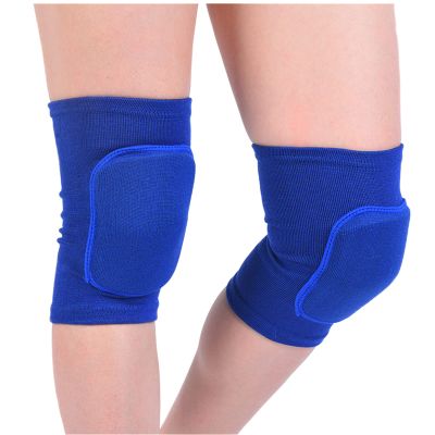 Caviotess Kids Teens Protective Knee Pads, Anti-Slip Padded Sponge Knee Brace Knee Support for Football Volleyball Dance Skating Basketball Sports (Small,Bright Blue)