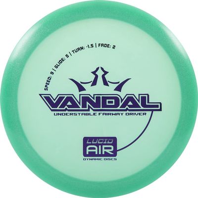Dynamic Discs Lucid AIR Vandal Fairway Driver Golf Disc [Colors Will Vary] - 145-159g