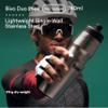 Bivo Duo 25oz Non Insulated Stainless Steel Bike Water Bottle - Lightweight for Cycling, Hiking, Sports - No Plastic Taste, Fits Most Cages, Dishwasher Safe - (Raw) view 2