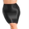 Zaldita Women's High Waisted Elasticity Pencil Skirt Oily Opaque Smooth Skirt for Nightclub Party Black Large view 2