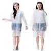 Cosowe Rain Ponchos for Kids, Reusable Raincoats for Boys Girls, 2 Packs Clear Emergency Rain Jacket with Hood for Disney Outdoor, White view 1