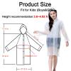 Cosowe Rain Ponchos for Kids, Reusable Raincoats for Boys Girls, 2 Packs Clear Emergency Rain Jacket with Hood for Disney Outdoor, White view 2