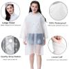 Cosowe Rain Ponchos for Kids, Reusable Raincoats for Boys Girls, 2 Packs Clear Emergency Rain Jacket with Hood for Disney Outdoor, White view 3