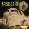 VEAGIA Range Bag,Pistol Case,Gun Range Bags For Handguns And Ammo Pouch 2 Pistols Soft Carrying Shooting Bag (Khaki 2.0) view 2