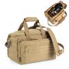 VEAGIA Pistol range bag Gun bag Pistol case Gun case Magazine Lockable double-layer explosion proof zipper Pistol Soft Carrying Bags (Khaki 2.0) view 1