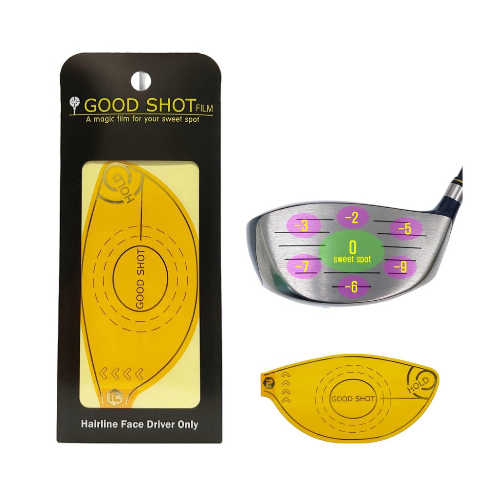 HYOJATEM Good Shot Film | Golf Impact Tape | Reusable Driver Face Sticker | Sweet Spot Accuracy Diagnosis | Self-Teaching Consistency Analysis | 8 Pcs per Pack (1)