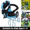 Futchoy Child Bike Seat, Rear Mounted Child Bike Seats, Back Mount Kids Seat with Non-Slip Armrests/Pedals Padde/Seat Belt/U-Shaped Guardrail, Hold Up to 88lbs, Suitable for Children Aged 1-3 (Blue) view 4