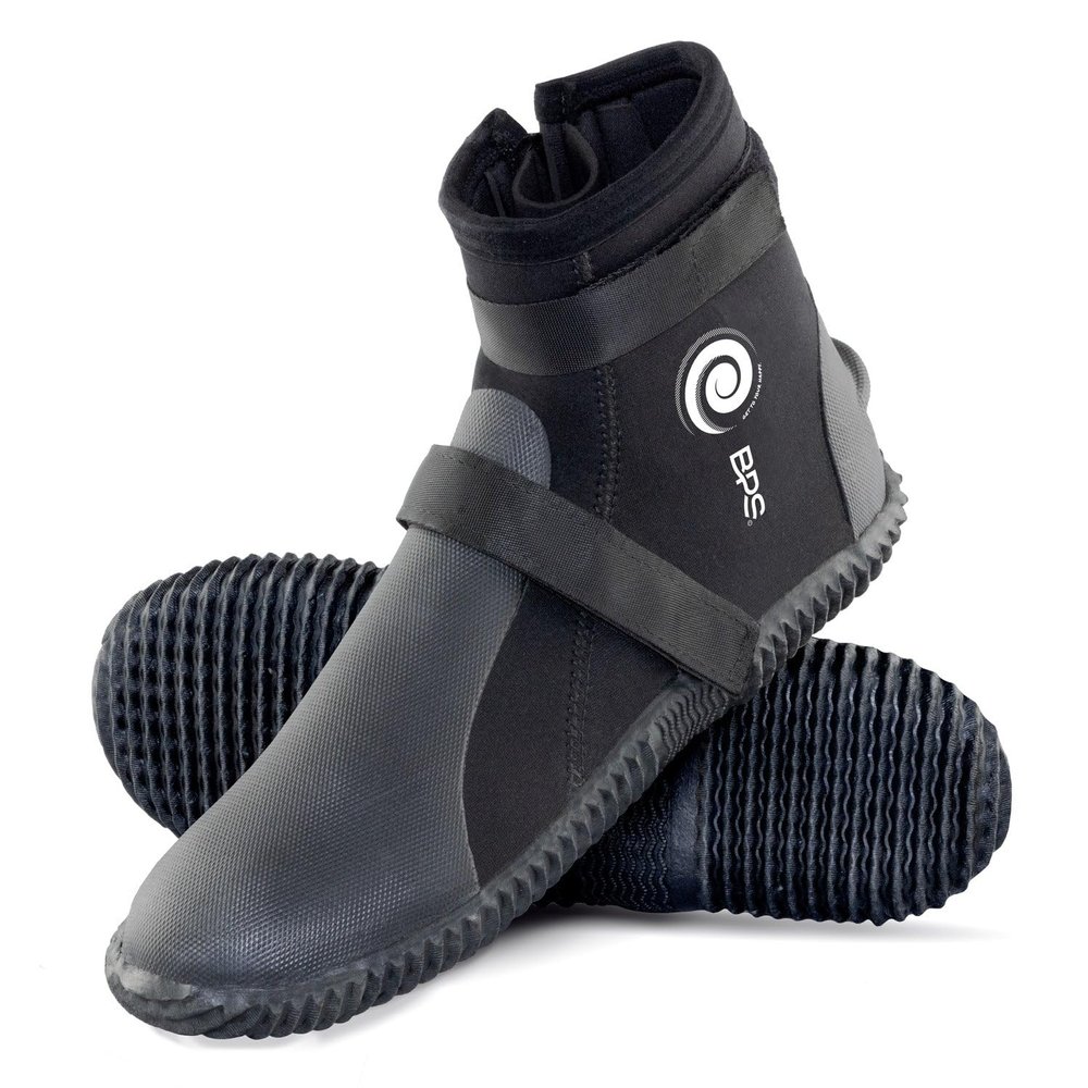 BPS Neoprene 5mm Water/Dive Boots with Rubberized Antislip Sole/Slip on-and-Off Design (Size 8)