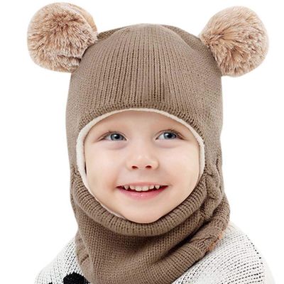 Winter Earflap Hat Winter Hooded Baby Warm Hat Boy Scarf Scarf Flap Kid Cap Knit Girl Caps Baby Care