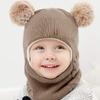 Winter Earflap Hat Winter Hooded Baby Warm Hat Boy Scarf Scarf Flap Kid Cap Knit Girl Caps Baby Care view 2