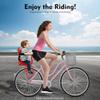 Futchoy Child Bike Seat, Rear Mounted Child Bike Seats, Back Mount Kids Seat with Non-Slip Armrests/Pedals Padde/Seat Belt/U-Shaped Guardrail, Hold Up to 88lbs, Suitable for Children Aged 1-3 (Red) view 2