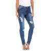 Maiyifu-GJ Women's Double Breasted High Waist Jeans Stretch Butt Lifting Button Down Denim Pants Retro Skinny Jean Trousers (Blue 1,Large) view 1