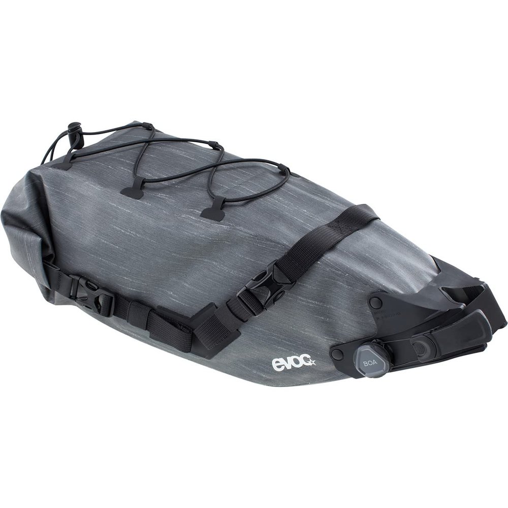 EVOC SEAT Pack BOA WP, praktische Satteltasche (wasserfeste Bikebag, leichtes Fahrradzubehr, Fahrrad Tasche hinten, Verschiedene Gren), Carbon Grey, One Size, Backpack