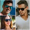 Joopin Oversized Square Sunglasses Polarized Sun Glassses UV400 Trendy Big Shades for Women Men Shady Rays (3 Pack Black + Blue) view 2