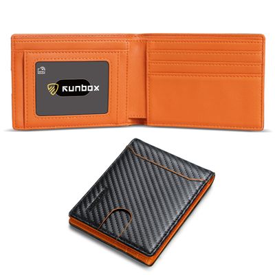 RUNBOX Wallet for Men Slim 11 Credit Card Holder Slots Leather RFID Blocking Small Thin Men's Wallet Bifold Minimalist Front Pocket Large Capacity Gift Box