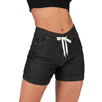 Maiyifu-GJ Women's Elastic Waist Denim Joggers Jeans Casual Drawstring Stretch Jeans Skinny Workout Jean Trousers Leggings (Dark Grey,Large)
