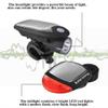 BUZZNN Bike Light Set, Bike Lights Front and Back, Solar/USB Rechargeable Bicycle Lights, Waterproof, Super Bright LED Bike Lights for Night Riding, Black view 4