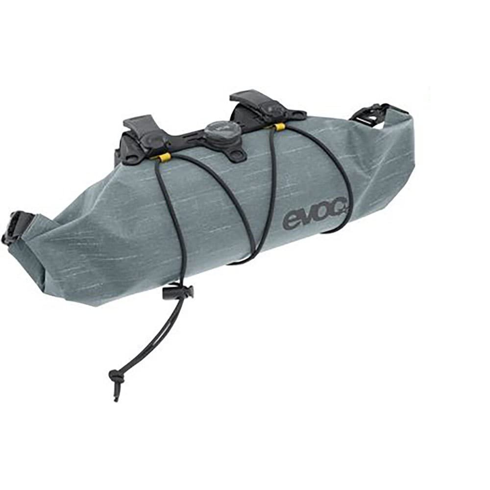 EVOC Handlebar Pack BOA WP, Handlebar Bag (Rollable Pocket Opening, BOA Fit System, Reflective Logo Print, Volume: 1.5 & 2.5 & 5 & 9L), Steel, One Size, Backpack