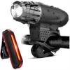 BUZZNN Bike Light Set, Bike Lights Front and Back, Super Bright LED USB Rechargeable Bicycle Light, Waterproof Headlight for Safe Cycling Hiking view 1