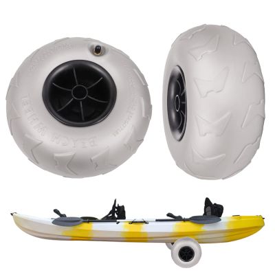 OCASAMI 9" Balloon Wheels Balloon Tires, Replacement Beach Wheels Beach Cart Tires, 20mm Axle Hole Beach Cart Wheels 2-Pack, for Kayak Dolly Canoe Carts Buggy