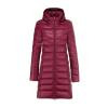 VSOLS Ladies Winter Jacket Hooded Detachable Ladies Slim Fit White Duck Down Coat Ladies Portable Long Down Coat (Color : Red1, Size : XL-Large) view 2