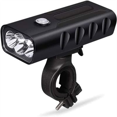 BUZZNN Bicycle Light, Bike Light USB Rechargeable, 5200 mAh LED Bicycle Front Headlight, IPX5 Waterproof, 3 Light Modes, LED Bike Light for Road Mountain Cycling