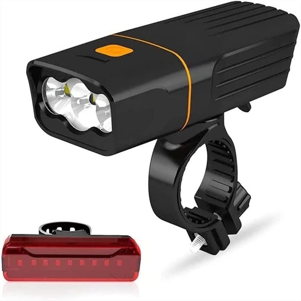 BUZZNN USB Rechargeable Bike Light Set, Bicycle Front Headlight and Back Taillight, 3 Light Modes, Waterproof, Easy to Install for Men Women Kids Road Mountain Cycling