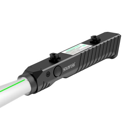 Solofish 1450 Lumens Tactical Flashlight with Green Laser Sight is Compatible with Mlok Rail, Magnetic Rechargeable Laser Light Combo