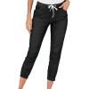 Maiyifu-GJ Women's Elastic Waist Denim Joggers Jeans Casual Drawstring Stretch Jeans Skinny Workout Jean Trousers Leggings (Black 2,X-Large) view 1